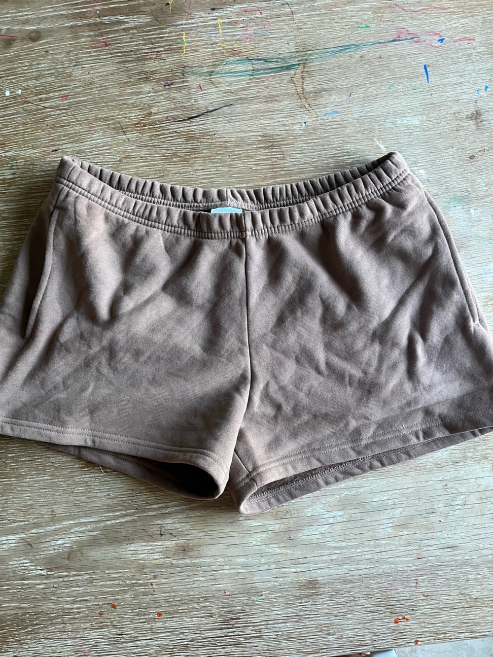 Ardene Brown Cozy Elastic-Waist Shorts